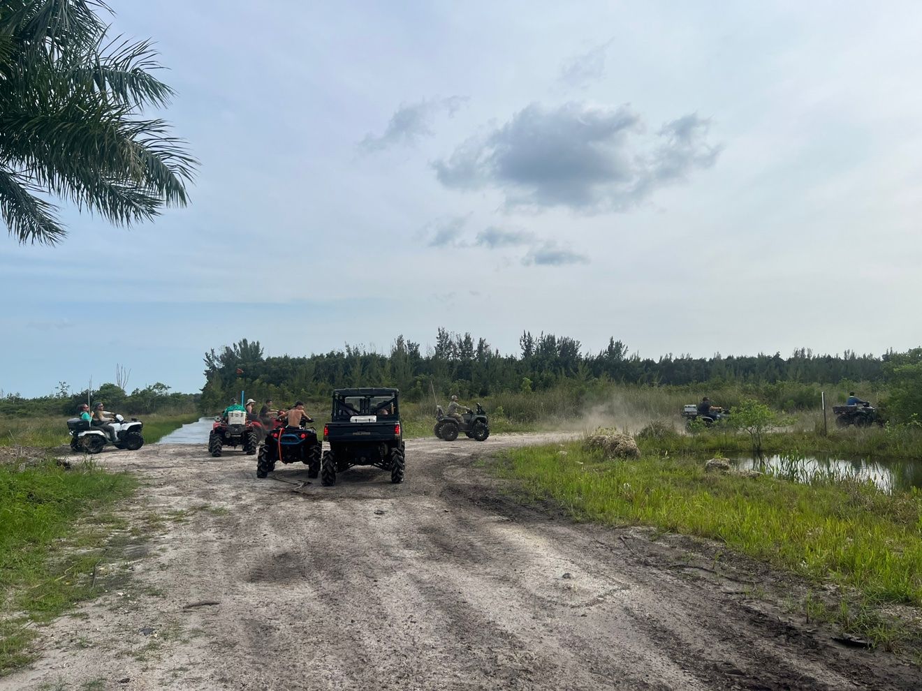 Group riding together on the trail