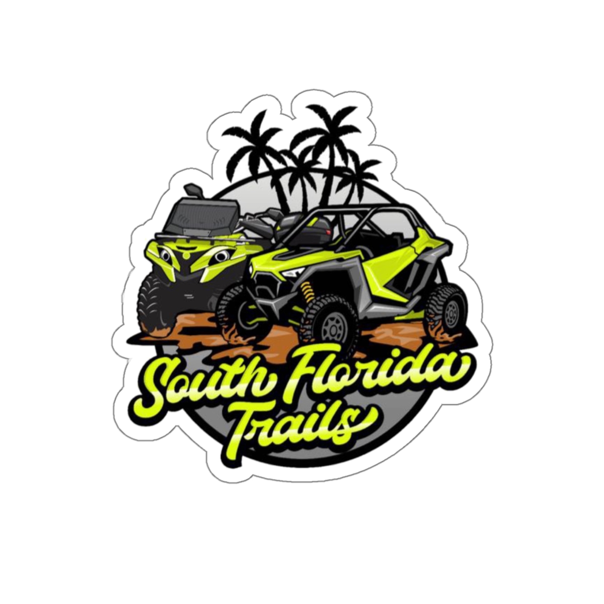 South Florida Trails die-cut badge sticker